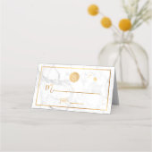 Carte De Placement PixDezines Monogramme Faux Or+Marbre (Devant)