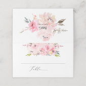 Carte De Placement PixDezines Peonies Blush Fleurs Aquarelles (Extérieur déplié)