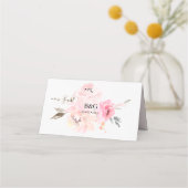 Carte De Placement PixDezines Peonies Blush Fleurs Aquarelles (Dos)