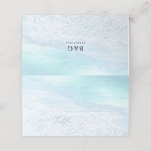 Carte De Placement PixDezines Plage de littoral bleu cristal (Extérieur déplié)