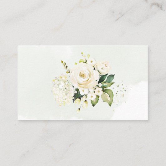 Carte De Placement PixDezines Rustique H2 Albâtre Roses Eucalyptus (Dos)