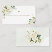 Carte De Placement PixDezines Rustique H2 Albâtre Roses Eucalyptus (Devant / Derrière)