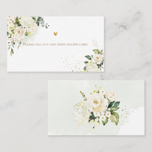 Carte De Placement PixDezines Rustique H2 Albâtre Roses Eucalyptus (Devant / Derrière)