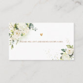 Carte De Placement PixDezines Rustique H2 Albâtre Roses Eucalyptus (Devant)