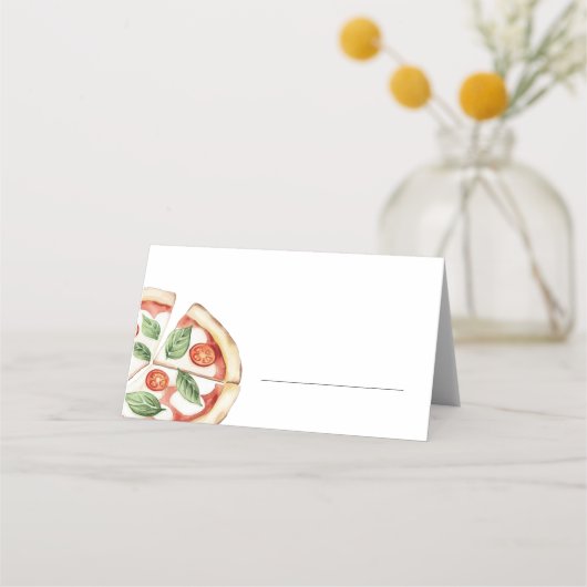 Carte De Placement Pizza Fill in Buffet Place Card (Devant)