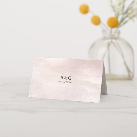 Carte De Placement Plage côtière de PixDezines Blush (Dos)