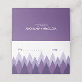 Carte De Placement Plage de forêt violet Mariage de bois (Extérieur déplié)