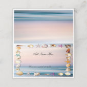 Carte De Placement Plage De Sable Tropical Et Table Mariage De Coquil (Extérieur déplié)