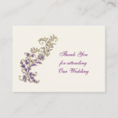 Carte De Placement Plage d'or mauve Table Place card (Dos)