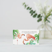 Carte De Placement Plage Flamant rose Tropical Feuille Escort Table S (Debout devant)