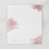 Carte De Placement Plage moderne tropicale Feuille de Palm Rose (Extérieur déplié)