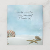 Carte De Placement Plage thème Mariage plié carte de place (Extérieur déplié)