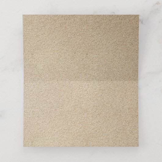 Carte De Placement Plage Vagues Jortes de sable Salty Baisers pliés (Intérieur déplié)