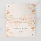 Carte De Placement Plan de table de mariage céleste aux fleurs d'oran (Extérieur déplié)
