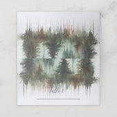 Carte De Placement Plan de table de mariage sauvage rustique aux ours (Extérieur déplié)
