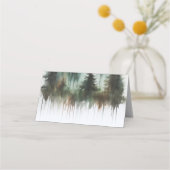 Carte De Placement Plan de table de mariage sauvage rustique aux ours (Dos)
