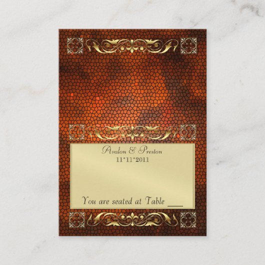 Carte De Placement Plaque de rangement Emperior Ambre (Devant)