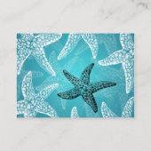 Carte De Placement Plaques de mariage de plage Starfish Bleu (Dos)