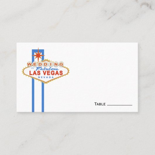 Carte De Placement Plaques Mariage Las Vegas (Devant)