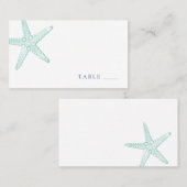 Carte De Placement Plat de poisson étoilé bleu turquoise (Devant / Derrière)