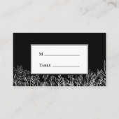 Carte De Placement Plat Mariage noir et blanc (Devant)