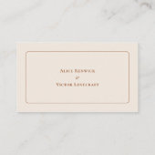 Carte De Placement Plat simple Mariage ivoire Boho (Dos)