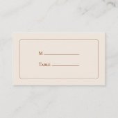 Carte De Placement Plat simple Mariage ivoire Boho (Devant)