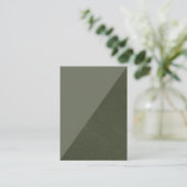 Carte de placement plate en mousse verte diagonale (Debout devant)