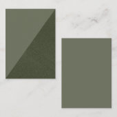 Carte de placement plate en mousse verte diagonale (Devant / Derrière)