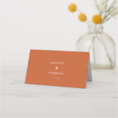 Carte de placement pliée en terre cuite simple et (Dos)