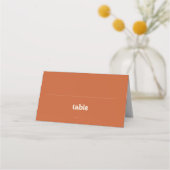 Carte de placement pliée en terre cuite simple et (Devant)