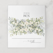Carte de placement pliée pour mariage à fleurs bla (Extérieur déplié)