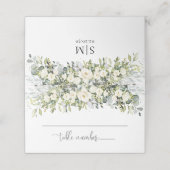 Carte de placement pliée pour mariage à fleurs bla (Extérieur déplié)
