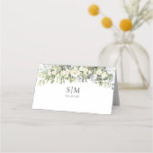 Carte de placement pliée pour mariage à fleurs bla (Dos)