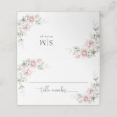 Carte de placement pliée pour mariage aux fleurs r (Extérieur déplié)