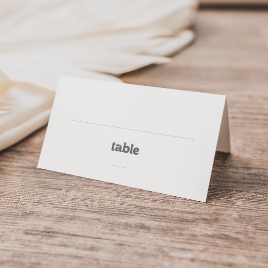 Carte de placement pliée pour mariage formel simpl