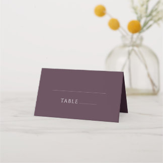 Carte De Placement Plum minimaliste typographie Mariage classique