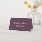 Carte De Placement Plum Purple Wedding Table Seating Cards (Dos)