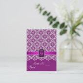 Carte De Placement Plum & Silver Lace Mariage Table Paramètre PlaceCa (Debout devant)