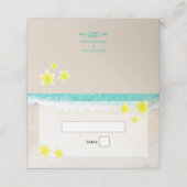 Carte De Placement Plumeria jaune Frangipani Plage tropicale Mariage (Extérieur déplié)