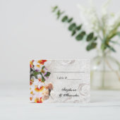 Carte De Placement Plumeria Orchid Lei dans Sand Beach PlaceCards (Debout devant)