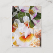 Carte De Placement Plumeria Orchid Lei dans Sand Beach PlaceCards (Dos)