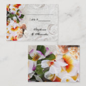 Carte De Placement Plumeria Orchid Lei dans Sand Beach PlaceCards (Devant / Derrière)
