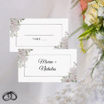 Carte De Placement Plush Pink Gray Rose Floral Watercolor Wedding<br><div class="desc">Vintage design objets a blush pink gray watercolor floral wedding place card. A light elegant dusty pink flower design. Personnalize the back of the place cards with the names of the bride and groom. Handwrite the guest names and table numbers on the printed cards when they arrive and you buy...</div>