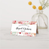 Carte De Placement Poche Aquarelle Mariage Réception Réservé Table (Dos)