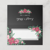 Carte De Placement Poinsettia & Mistletoe | Mariage d'hiver | Noms (Extérieur déplié)