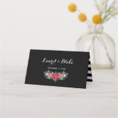 Carte De Placement Poinsettia & Mistletoe | Mariage d'hiver | Noms (Dos)