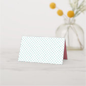 Carte De Placement Pointe rose et bleu Polka (Dos)