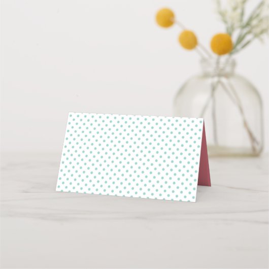 Carte De Placement Pointe rose et bleu Polka (Dos)