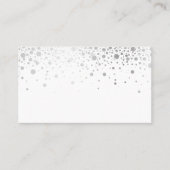 Carte De Placement Points Confetti Faux Argent | Moderne (Devant)